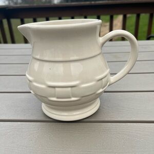 Longaberger USA Pottery Woven Traditions Creamer Ivory